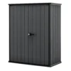 Keter-Cortina-Alto-Vertical-Resin-Durable-Outdoor-Storage-Shed-With-Floor-for-Patio-Furniture-and-Tools,-Grey Keter Cortina Alto Vertical Resin Durable Outdoor Storage Shed With Floor for Patio Furniture and Tools, Grey
