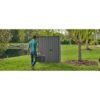 Keter-Cortina-Alto-Vertical-Resin-Durable-Outdoor-Storage-Shed-With-Floor-for-Patio-Furniture-and-Tools,-Grey (3) Keter Cortina Alto Vertical Resin Durable Outdoor Storage Shed With Floor for Patio Furniture and Tools, Grey